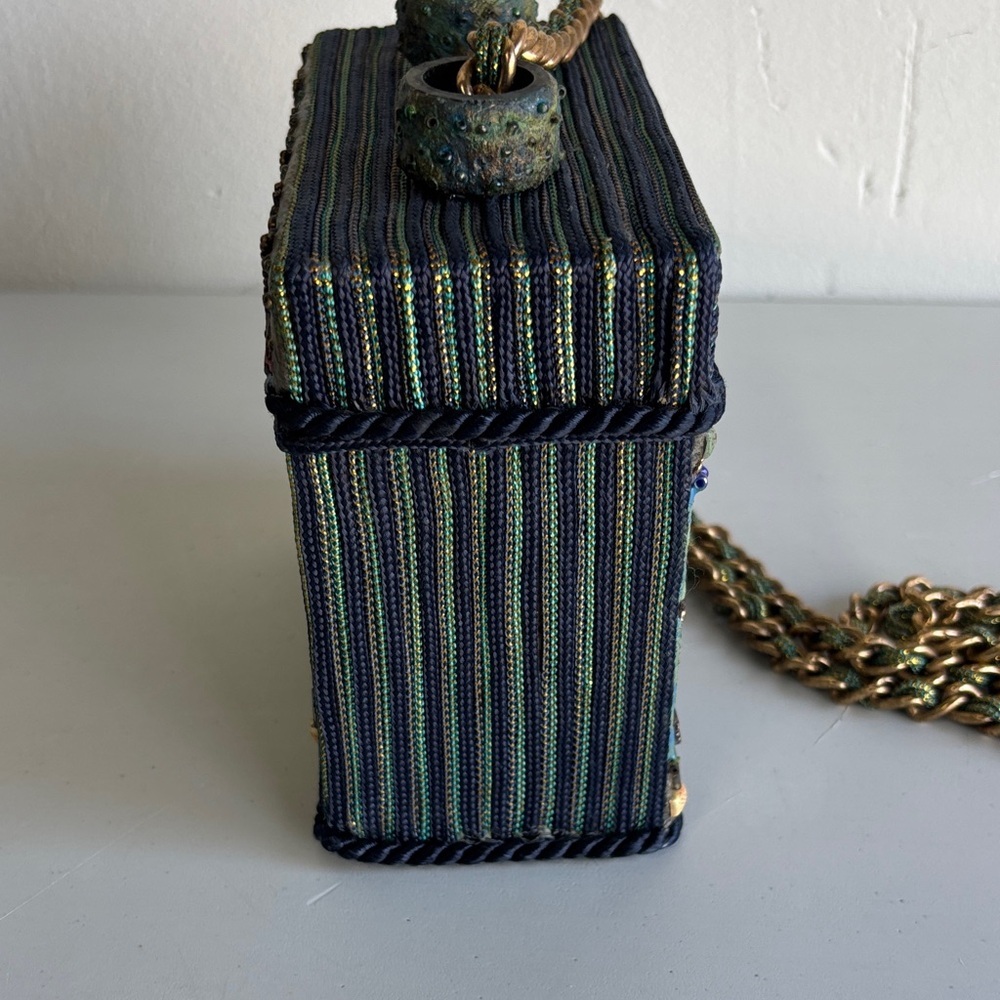 VTG Mary Frances Luxury Crossbody Dragonfly Box Bag Philippines Handmade - Picture 3 of 10